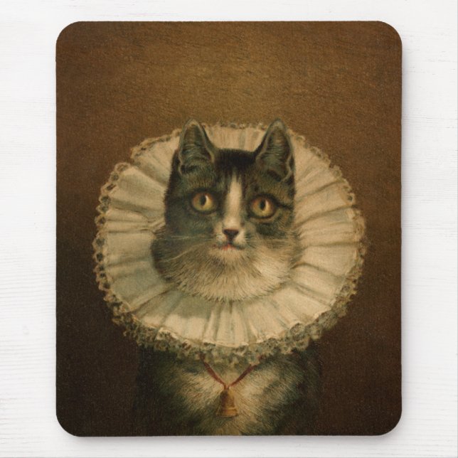Vintage Fancy Cat Mousepad (Front)