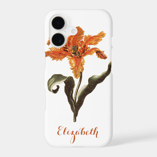 Vintage Fancy Orange Lily in Bloom, Garden Flowers iPhone 17 Case