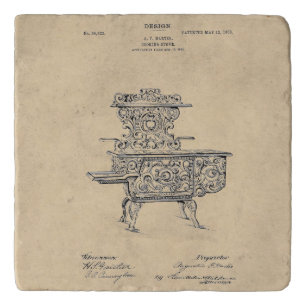 Vintage Fancy Stove Patent Trivet