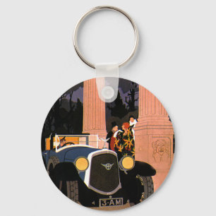 Vintage Fancy Travel, Elegant Convertible Car Keychain