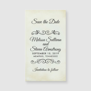 Vintage Fancy Western Wedding Save the Date