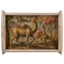 Vintage Fantasy Botanical Animal Oil Painting