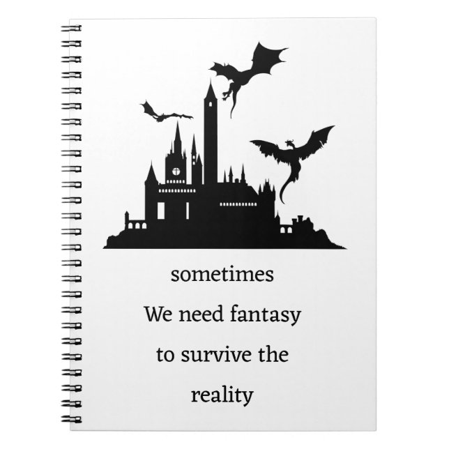 Vintage Fantasy  Dragon  Notebook (Front)