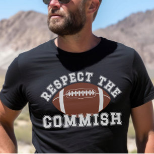Vintage Fantasy Football Respect the Commish FFL T-Shirt