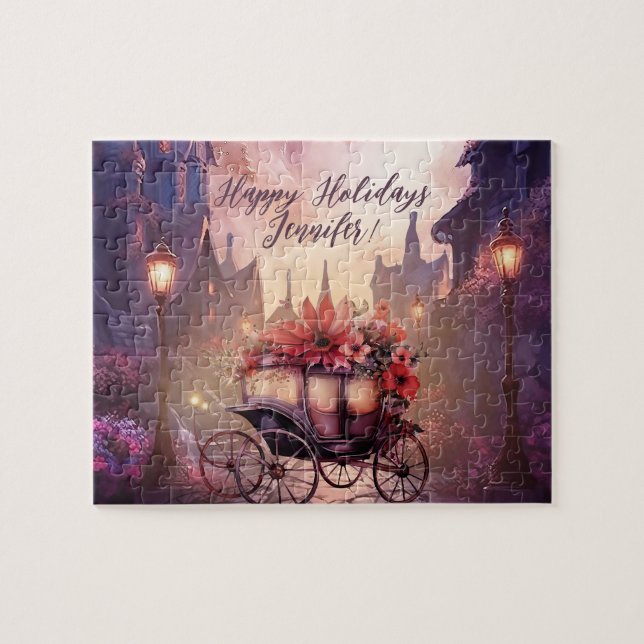 Vintage Fantasy Gothic Fairy Medieval Landscape Jigsaw Puzzle (Horizontal)