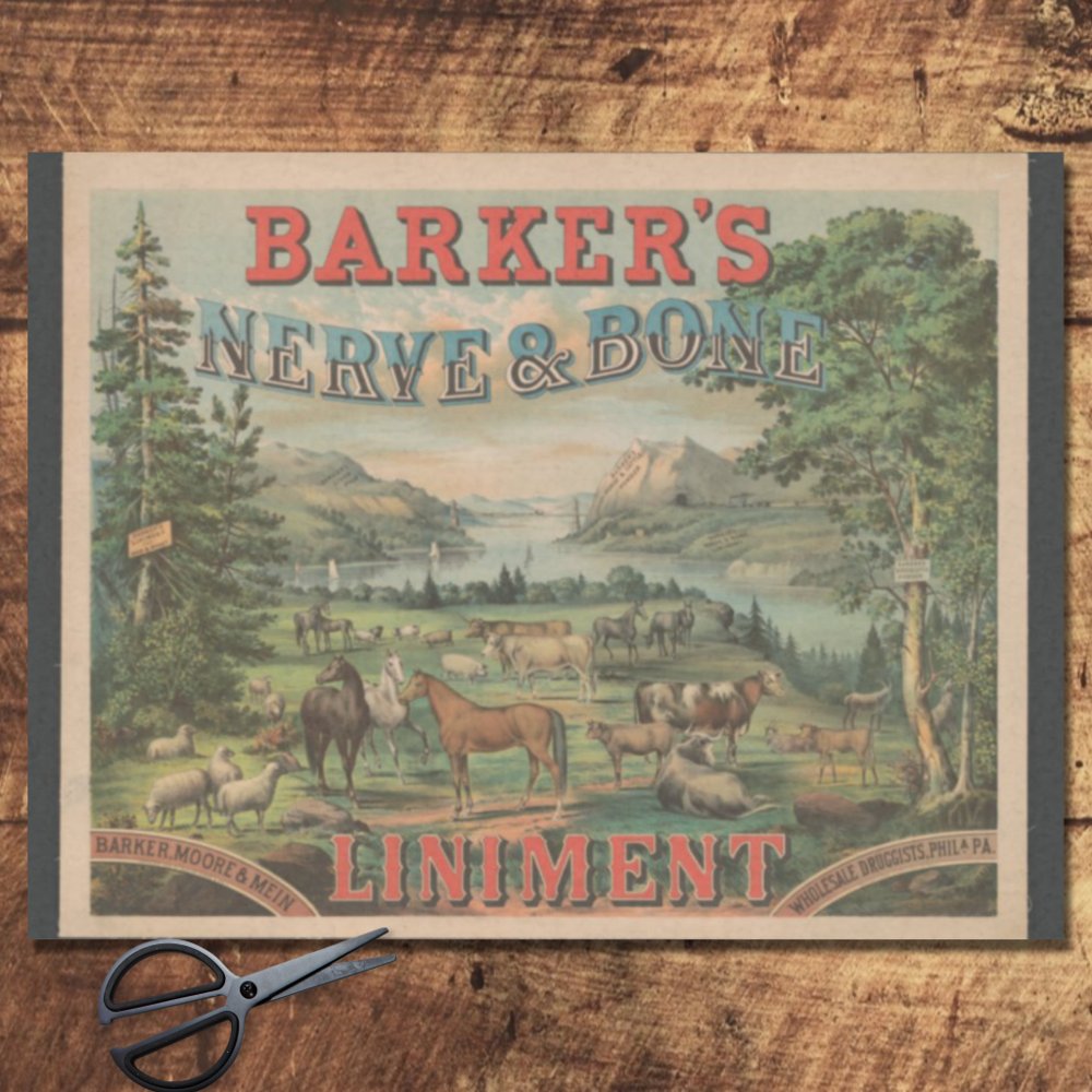 Vintage Farm Animal Typography Ephemeral Ad