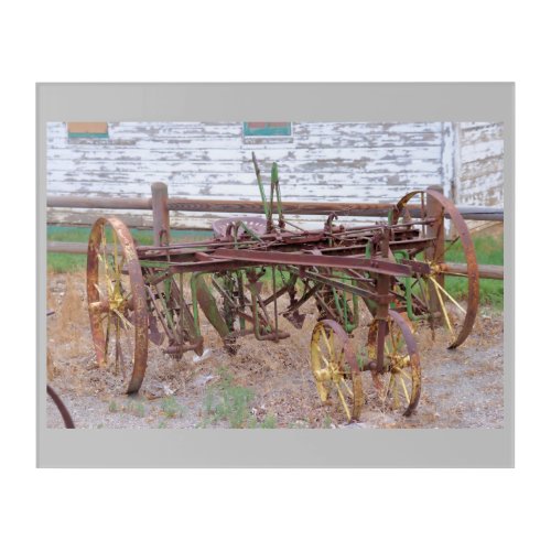 Vintage Farm Equipment Rusty Metal   Acrylic Print
