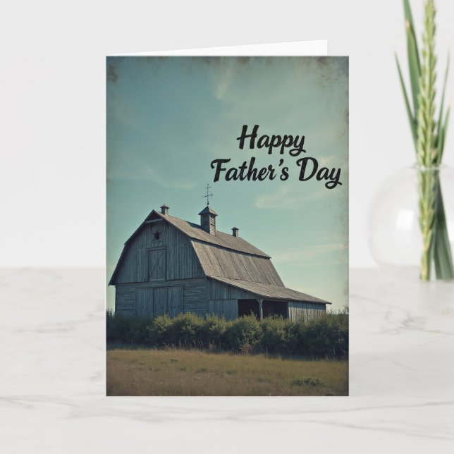 Vintage Farm Fathers Day Card (Front)