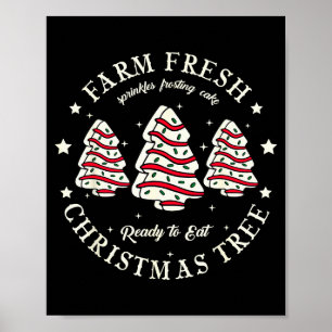 Vintage Farm Fresh Christmas Tree Cookies Holiday Poster