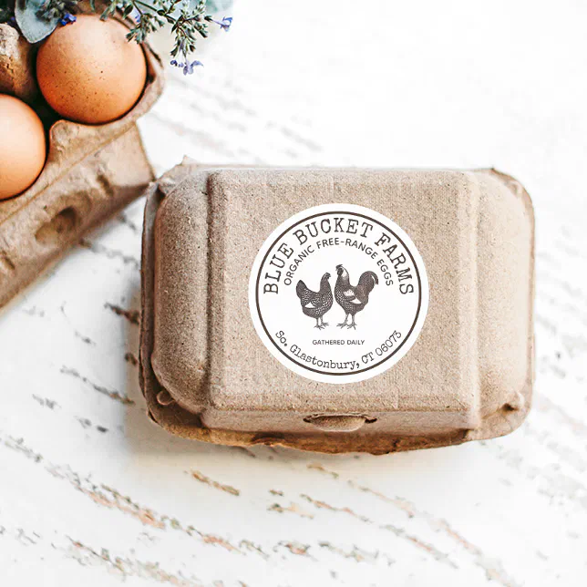 Vintage Farm Fresh Eggs Carton Label Zazzle