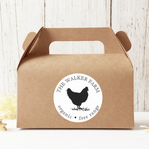 vintage farm fresh eggs classic round sticker