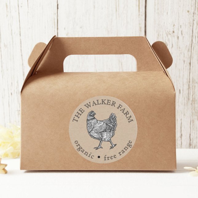 Vintage Farm Fresh Eggs Classic Round Sticker (Creator Uploaded)