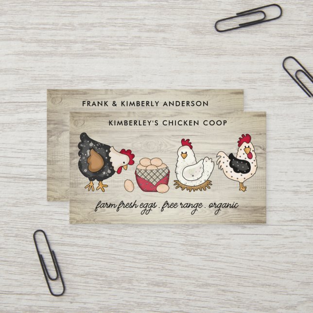 Farm Fresh Eggs Loyalty Cards - 50 Pack, 2x3.5 Inch Business Cards, Chicken Coop & Farm Supplies