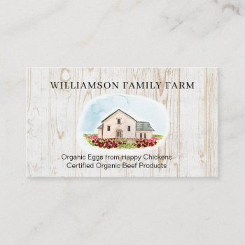 Vintage Farm Fresh Eggs & Meat Farmhouse  Business Card by shabbychicgraphics at Zazzle