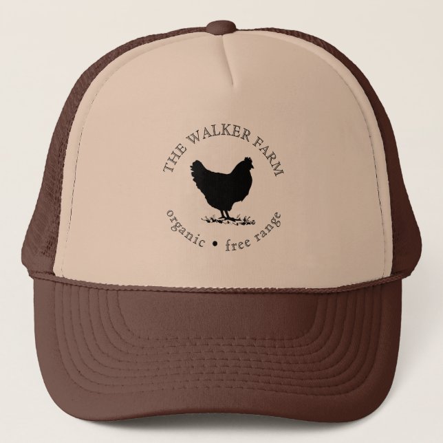 vintage farm fresh eggs trucker hat (Front)