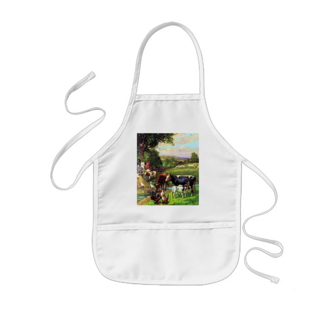 Vintage Farm Kids' Apron (Front)