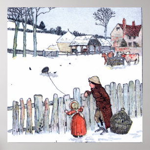 Vintage Farm Kids Poster