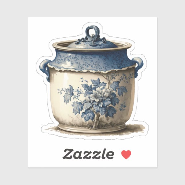 Vintage farm kitchen crock sticker (Sheet)