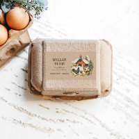 Vintage Farm Kraft Script Egg Carton Label