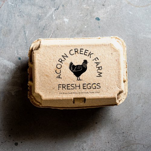 Vintage Farm Name  Fresh Egg Carton Stamp