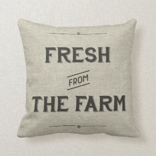 Vintage Farm Pillow - Fresh From the Farm