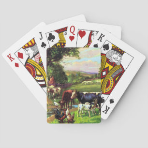 Vintage Farm Poker Cards