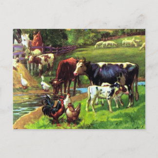 Vintage Farm Postcard