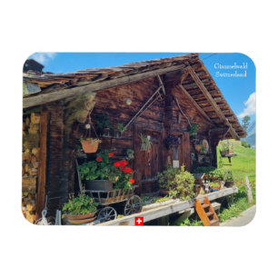 Vintage Farm Shed in Gimmelwald, Switzerland Magnet