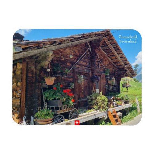 Vintage Farm Shed in Gimmelwald Switzerland  Magnet