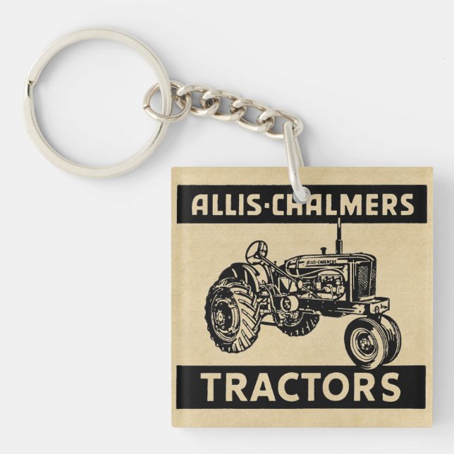 Vintage Farm Tractor Keychain (Front)