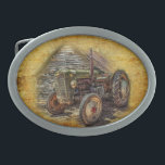 Vintage Farm Tractor Old Barn Shed Belt Buckle<br><div class="desc">Vintage</div>