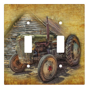 Vintage Farm Tractor Old Barn Shed Light Switch Cover