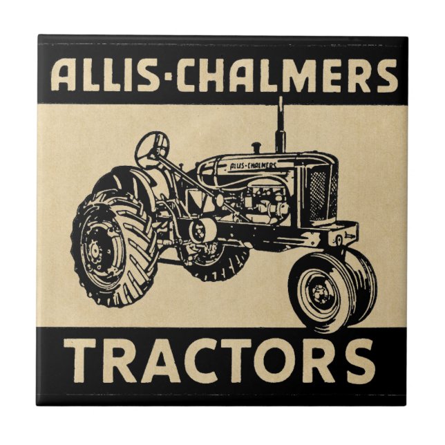 Vintage Farm Tractor Tile (Front)