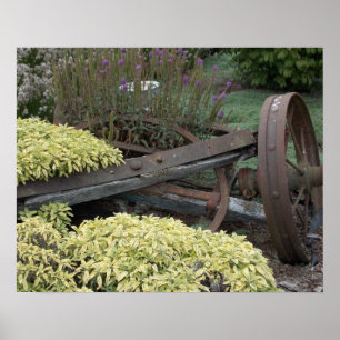 Vintage Farm Wheels Poster