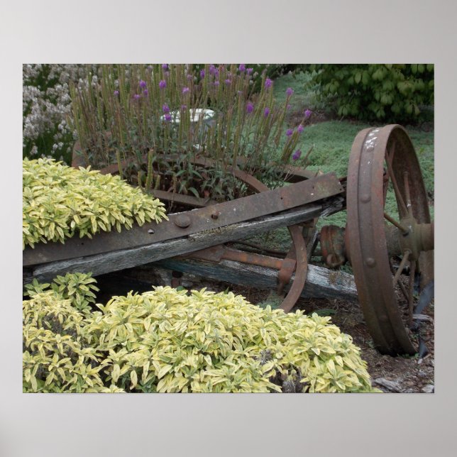 Vintage Farm Wheels Poster (Front)