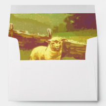vintage farm, your return address, pretty sheep