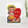 Vintage Farmer Girl Valentine's Day Card