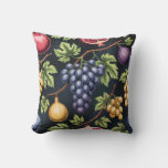 Vintage Farmers Market Fruit Throw Pillow