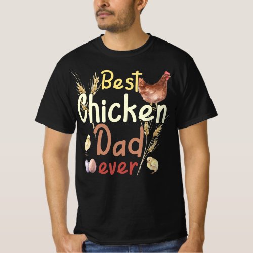 Vintage Farmhouse Best Chicken Dad Ever T_Shirt