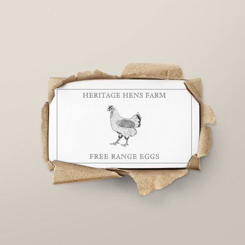 Vintage Farmhouse Chicken Eggs QR Code  Business Card