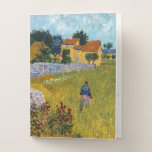 Vintage Farmhouse in Provence  Vincent Van Gogh Pocket Folder<br><div class="desc">Farmhouse in Provence (1888) by Vincent Van Gogh. Vincent Van Gogh was a famous artist. He was a dutch post impressionist painter.This painting is in the public domain.</div>