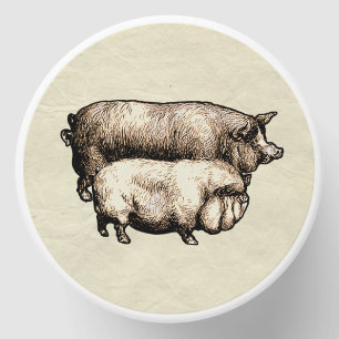Vintage Farmhouse Pig Country Antique Livestock Mini Candle Favors