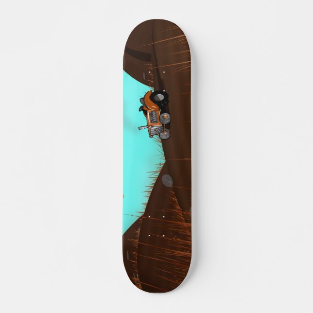 Vintage Farming Tractor Skateboard Deck (Front)