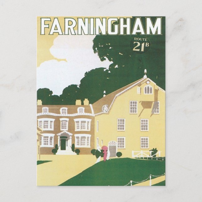 Vintage Farningham England Postcard (Front)