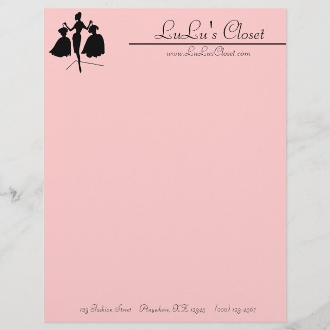 Vintage Fashiion Silhouette Letterhead (Front)