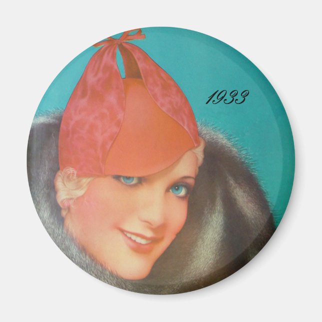 Vintage Fashion 1933 Magnet (Front)