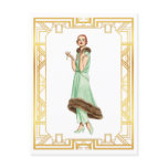 Vintage Fashion 20s Flapper Pant Dress Art Postcard