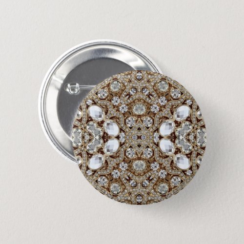 vintage fashion art deco girly glam gold  button