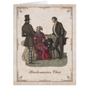 Vintage Fashion Biedermeier Gentlemen Birthday Cards