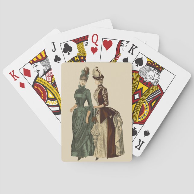 VINTAGE FASHION ~ COSTUMES ~    POKER CARDS (Back)